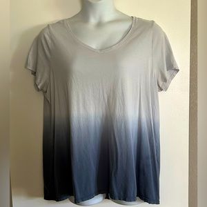 Pure J Jill 2x Elliptical Tee Ombré Cotton short sleeve